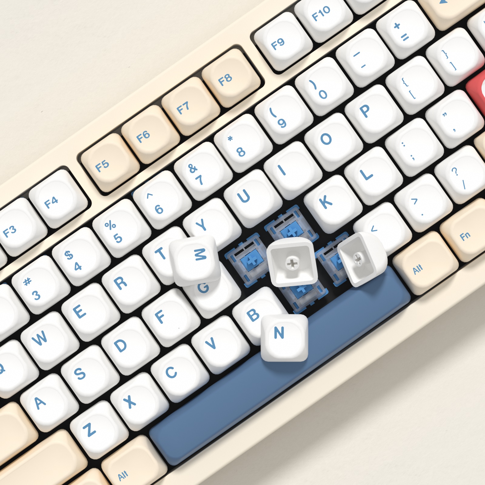 KBDiy GMK Soymilk Keycaps Retr - Gaming Keyboard No Number Pad のレビューと価格