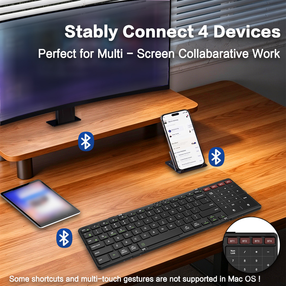 JOMAA Foldable Bluetooth Keybo - Gaming Keyboard No Number Pad のレビューと価格