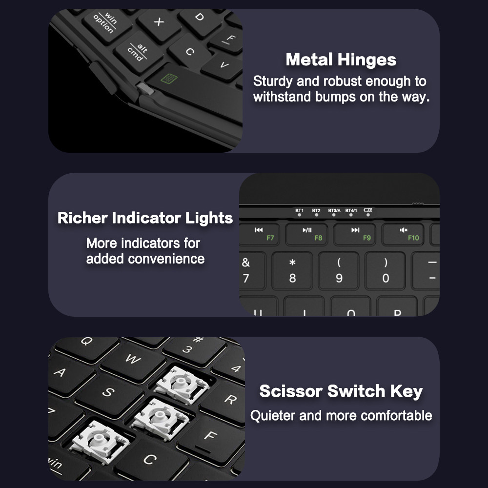 JOMAA Foldable Bluetooth Keybo - Gaming Keyboard No Number Pad のレビューと価格