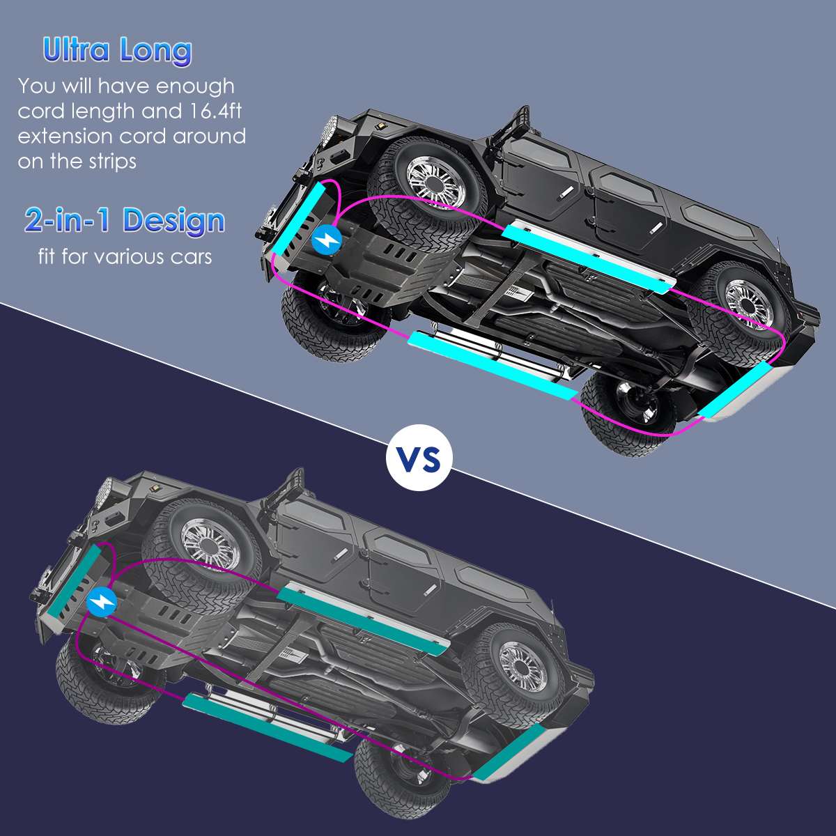 Wireless LED Car Flexible Unde - Rgb Underglow Strip のレビューと価格