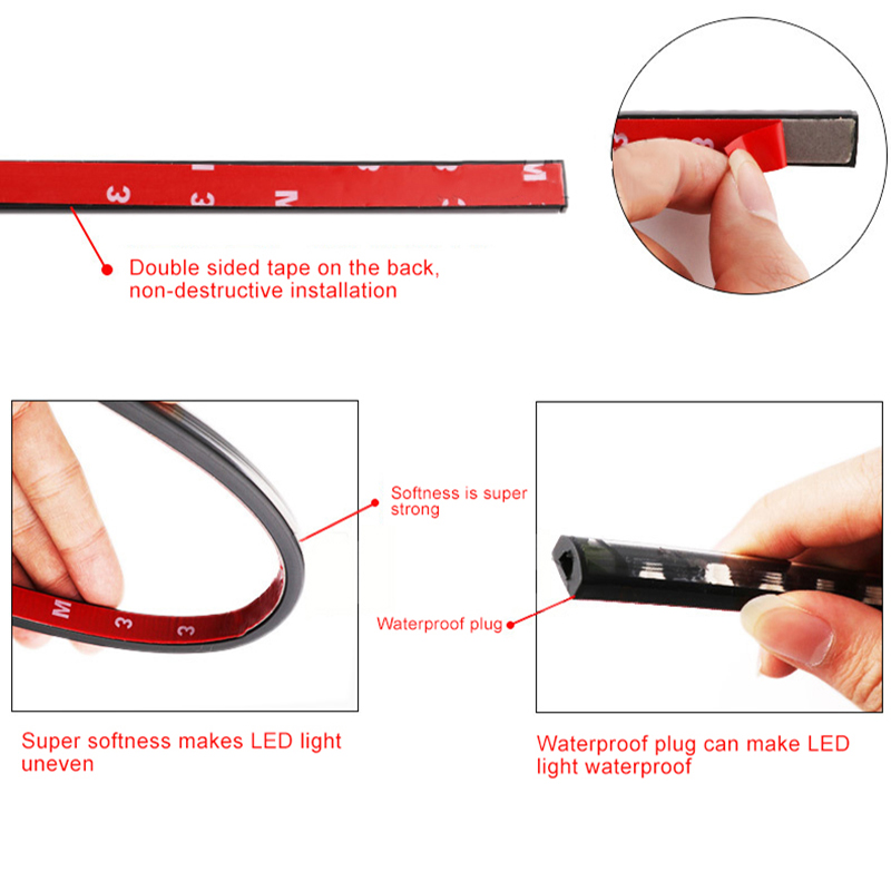 Niscarda 4PCS 12V IP65 App Con - Rgb Underglow Strip のレビューと価格