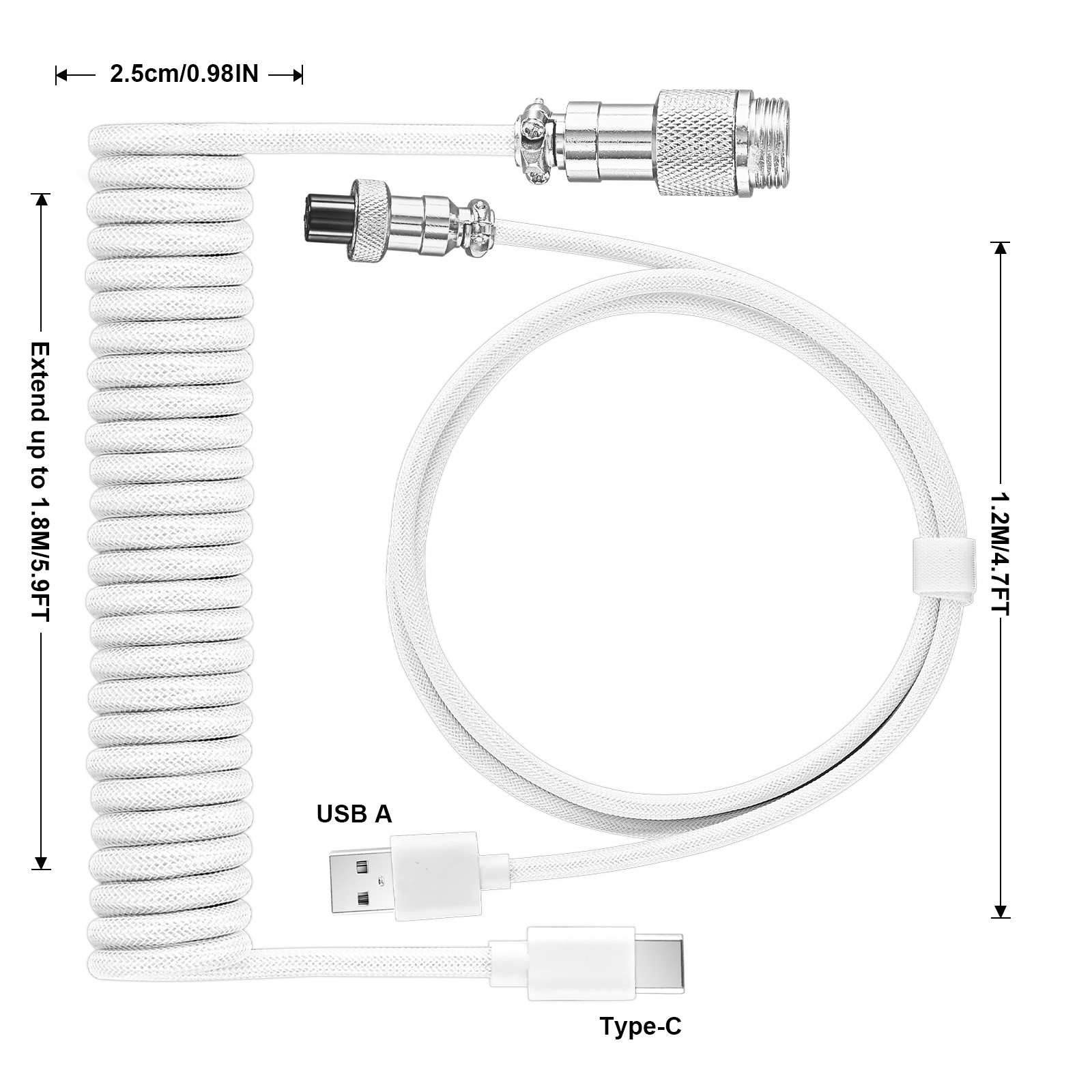 Type C Mechanical Keyboard Coi - Coiled Usb Cable のレビューと価格