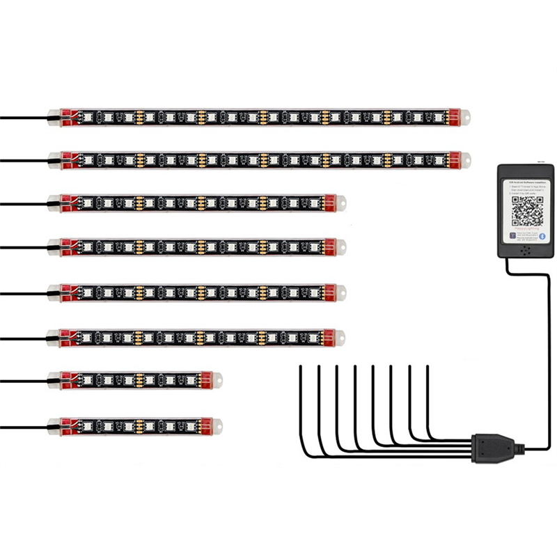 8PCS Motorcycle Underglow LED  - Rgb Underglow Strip のレビューと価格