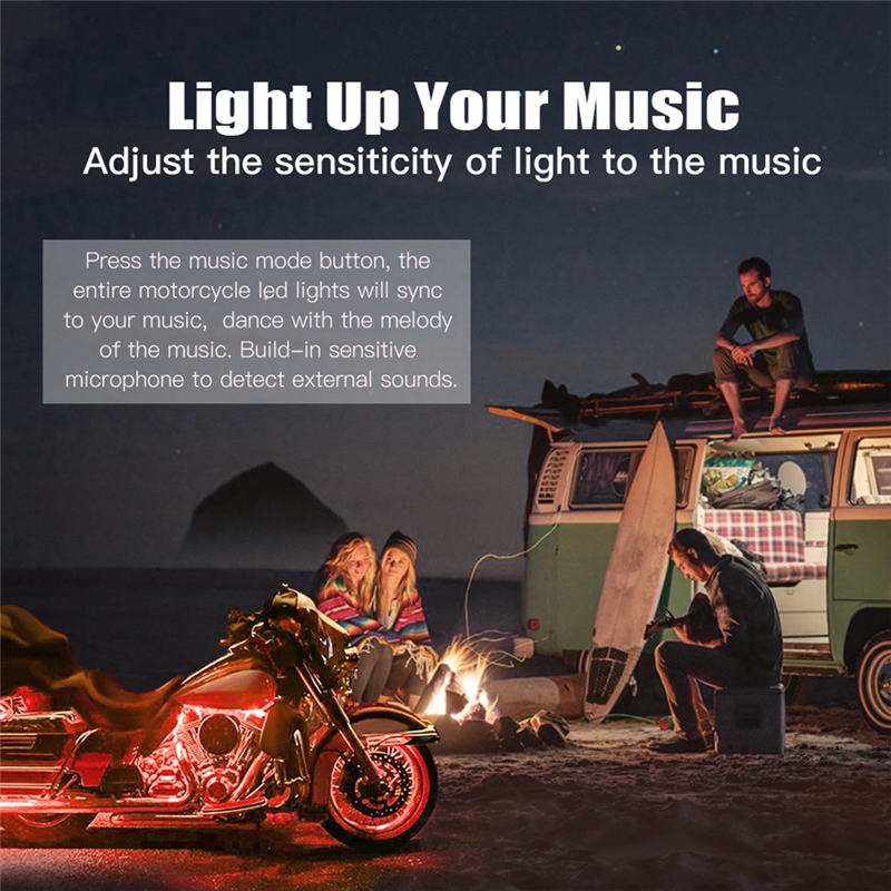 8PCS Motorcycle Underglow LED  - Rgb Underglow Strip のレビューと価格