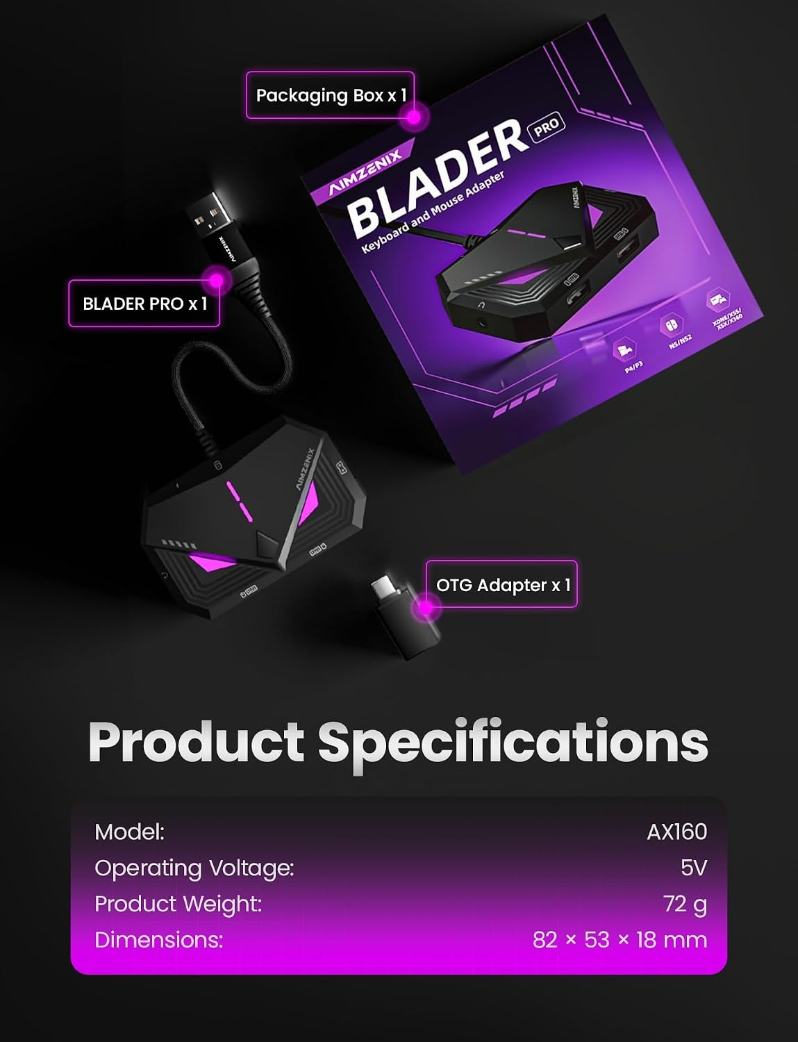 Keyboard Mouse Adapter for Xbo - Gaming Keyboard And Mouse For Xbox のレビューと価格